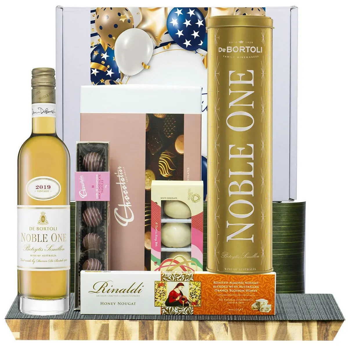 29835F Congratulations Gourmet Hamper with De Bortoli Nobel One Botrytis Semillon