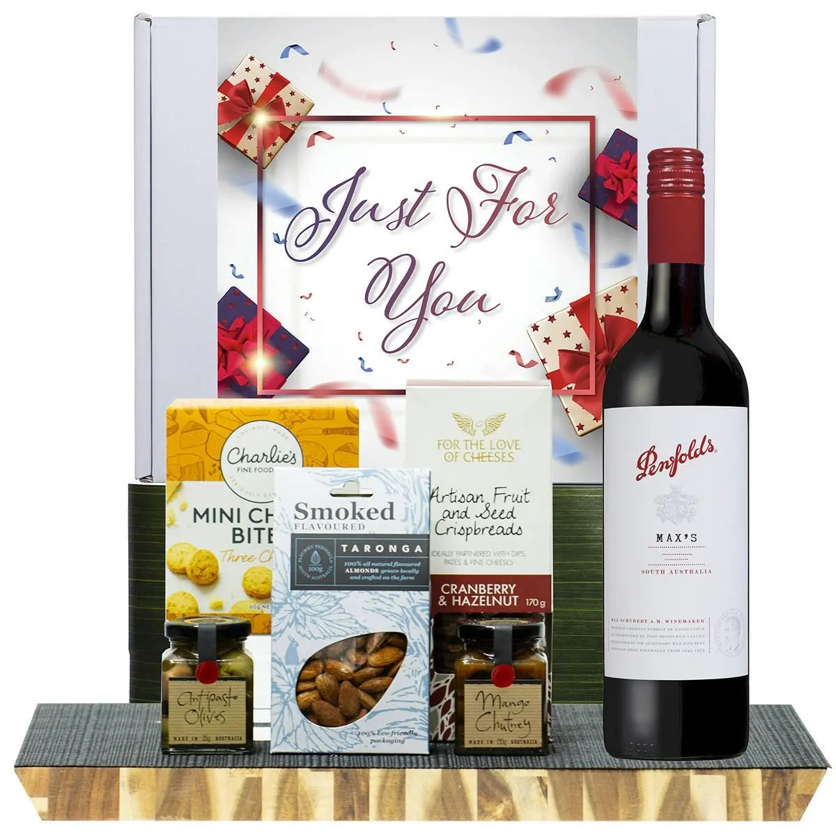 29905E Just For You Premium Gourmet Hamper with Penfolds Max's Cabernet Sauvignon