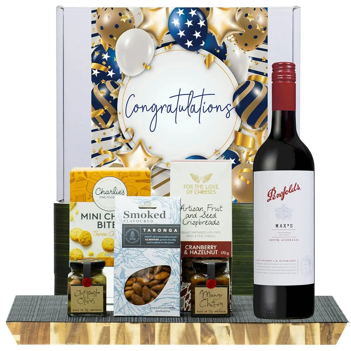 29905F Congratulations Premium Gourmet Hamper with Penfolds Max's Cabernet Sauvignon