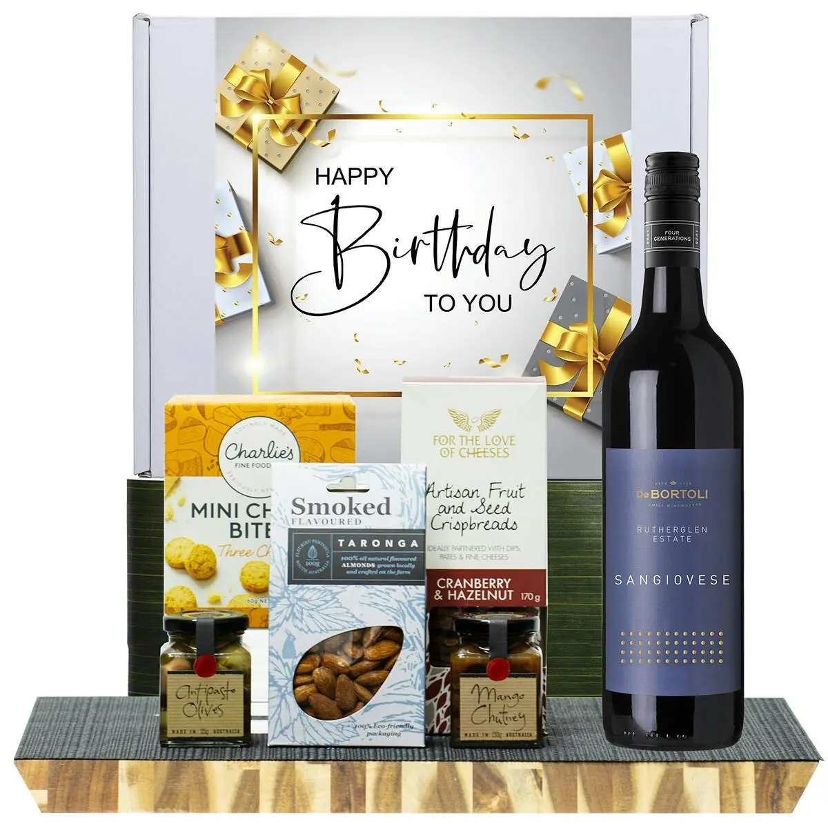 29930C Happy Birthday Premium Gourmet Hamper with De Bortoli Rutherglen Sangiovese