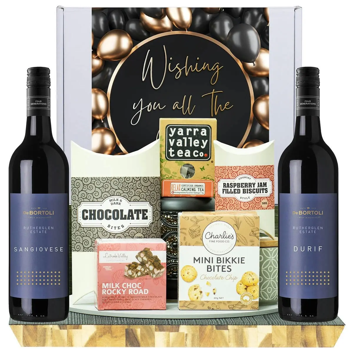 22632D All The Best Gourmet Food Hamper with De Bortoli Rutherglen