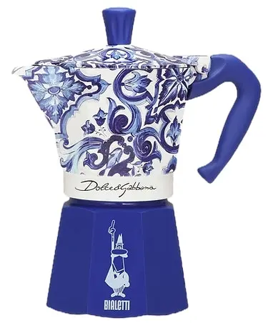 Bialetti Dolce & Gabbana Moka Express | Mediterrean Blue - 6 Cup