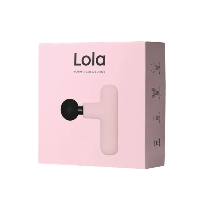 Lola Massage Gun 4 Heads Handheld Muscle Relief Percussion Massager Gun Black