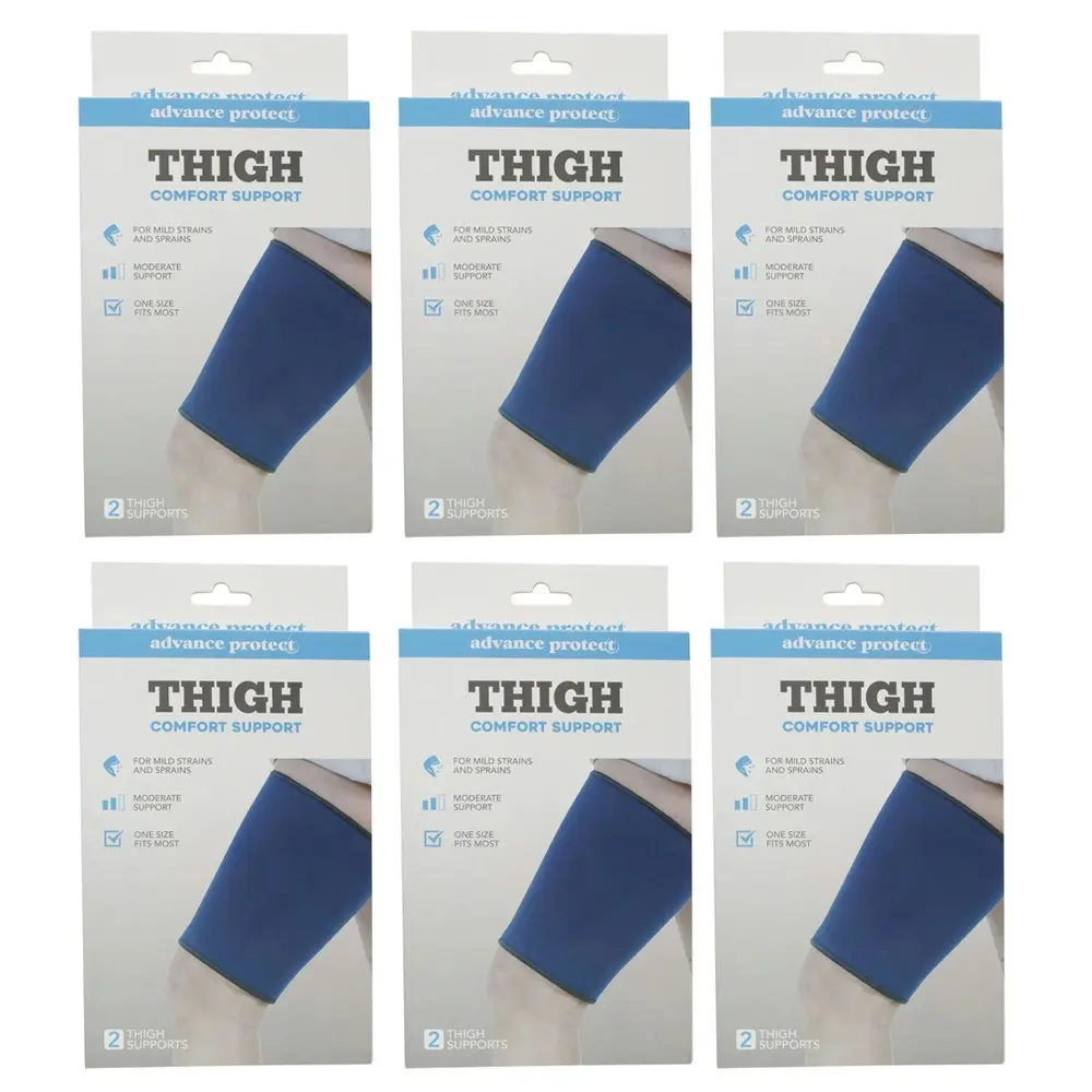 6x 2pc Advance Protect Thigh Support Compression Wraps for Athletic Support Fit