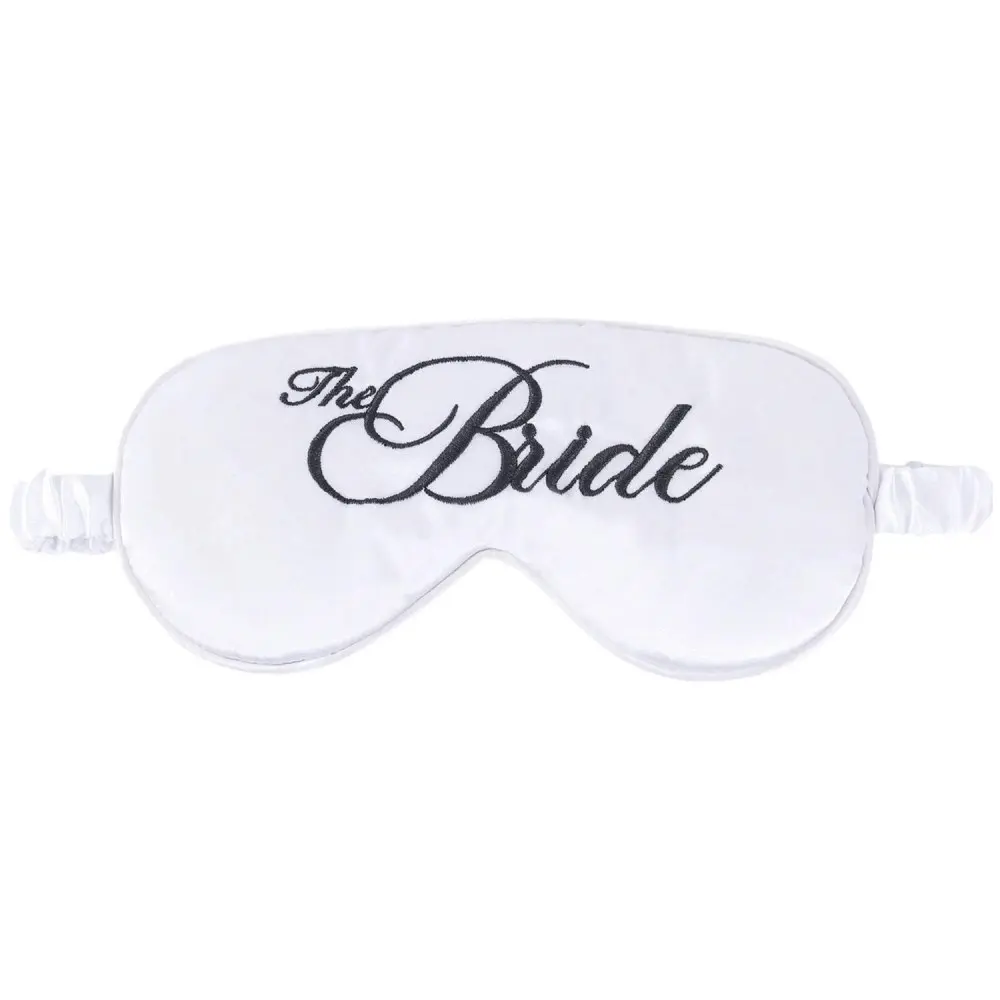 Splosh Wedding The Bride Satin Eye Mask/Cover Surprise Blindfold 25x9cm White