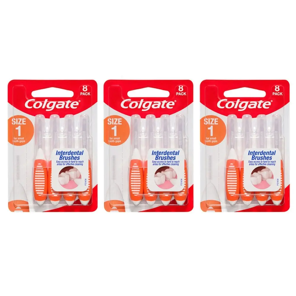 24pc Colgate Interdental Brush Floss Size 1 Teeth Cleaning Toothbrush Oral Care