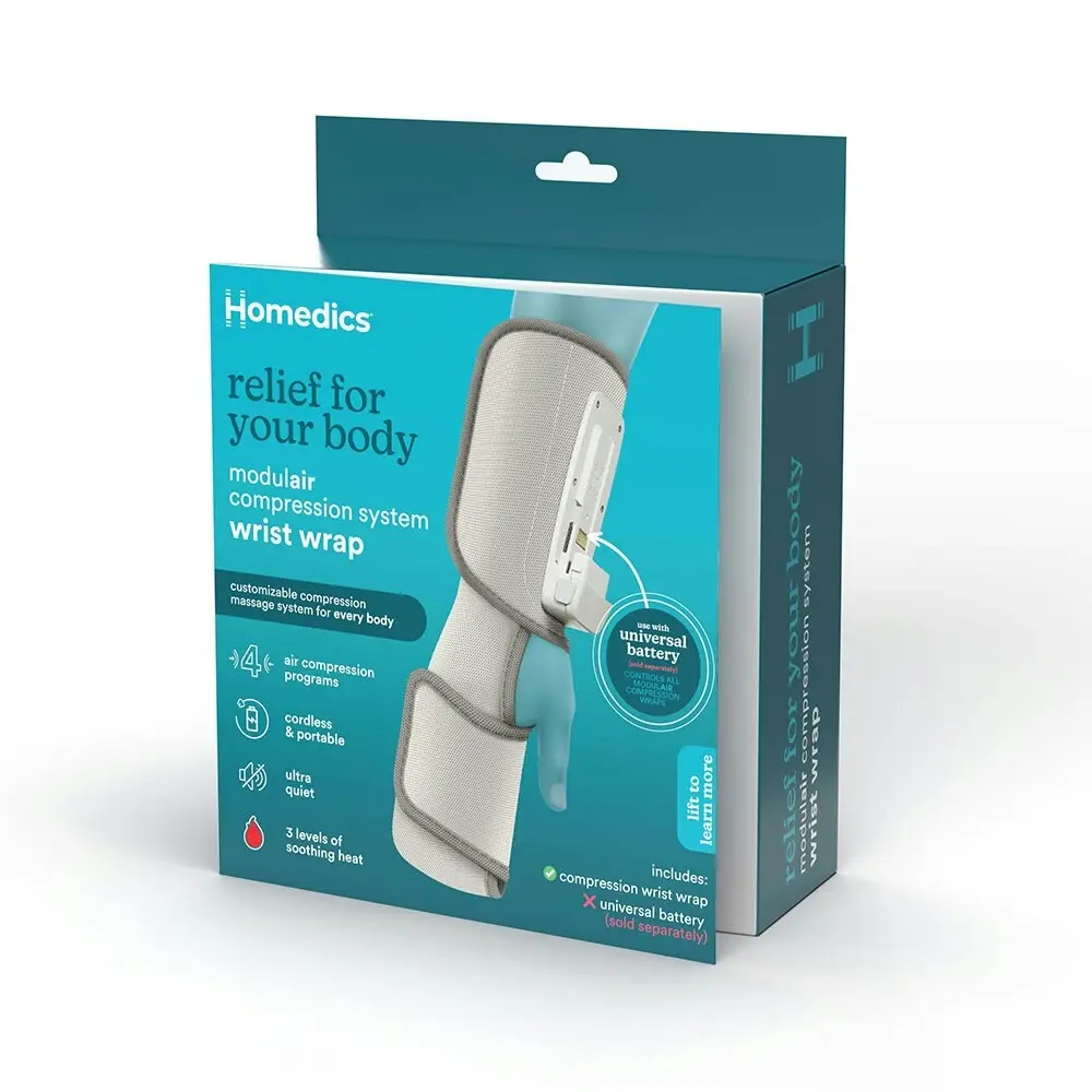 Homedics Modulair Hand & Wrist Compression Wrap Sleeve and Controller