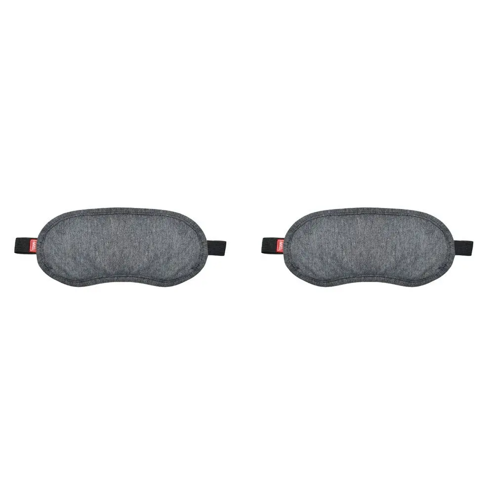 2x Legami Cotton Travel Sleep Eye Mask Sleeping Shade Cover Blindfold 21cm Grey