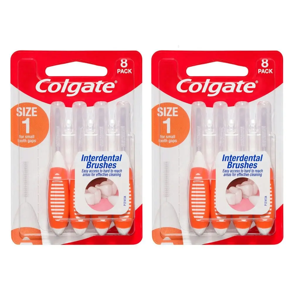 16pc Colgate Interdental Brush Floss Size 1 Teeth Cleaning Toothbrush Oral Care