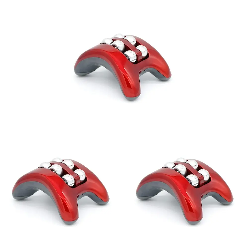 3x Spatastic 15cm Mini Vibrating Foot Massager/Relaxing Shiatsu Roller Red