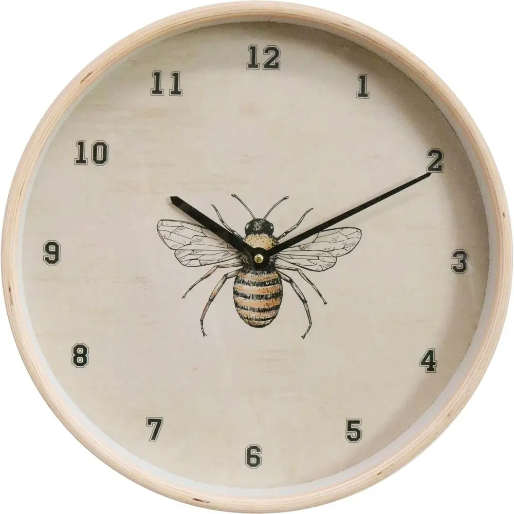 LVD Beeglass Hanging Wall Clock Analogue 40cm Round Home/Office Room Decor