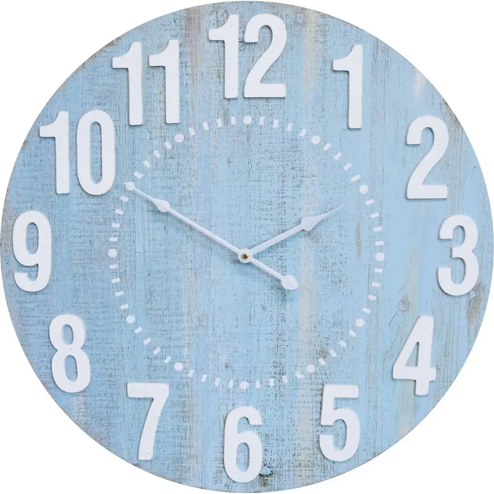 LVD Mist Raised Numbers Hanging Wall Clock Analogue 58cm Round Home Decor