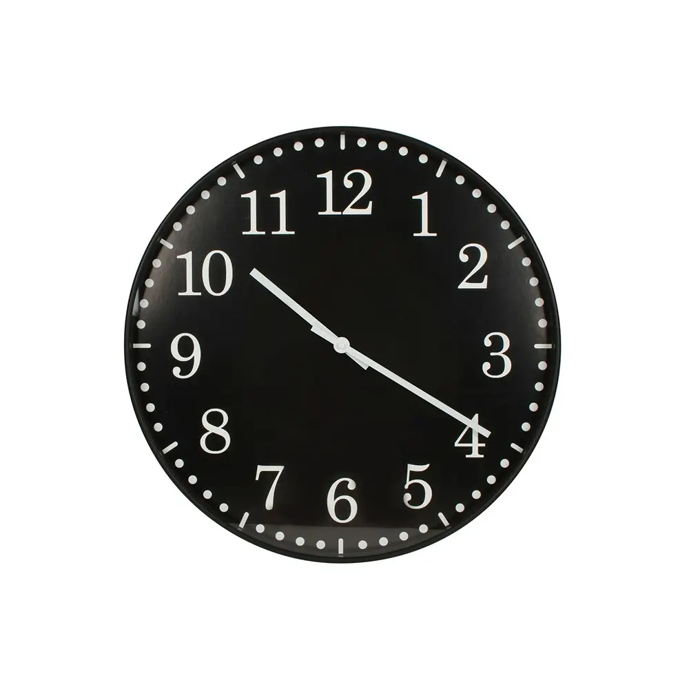 Maine & Crawford Acton 51cm Analogue Wall Clock Hanging Home/Room Decor Black