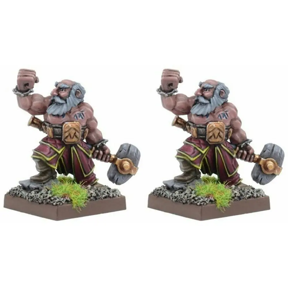 2PK Mantic Games Kings Of War Dwarf Stone Priest Tabletop Minis Kids Figure Toy