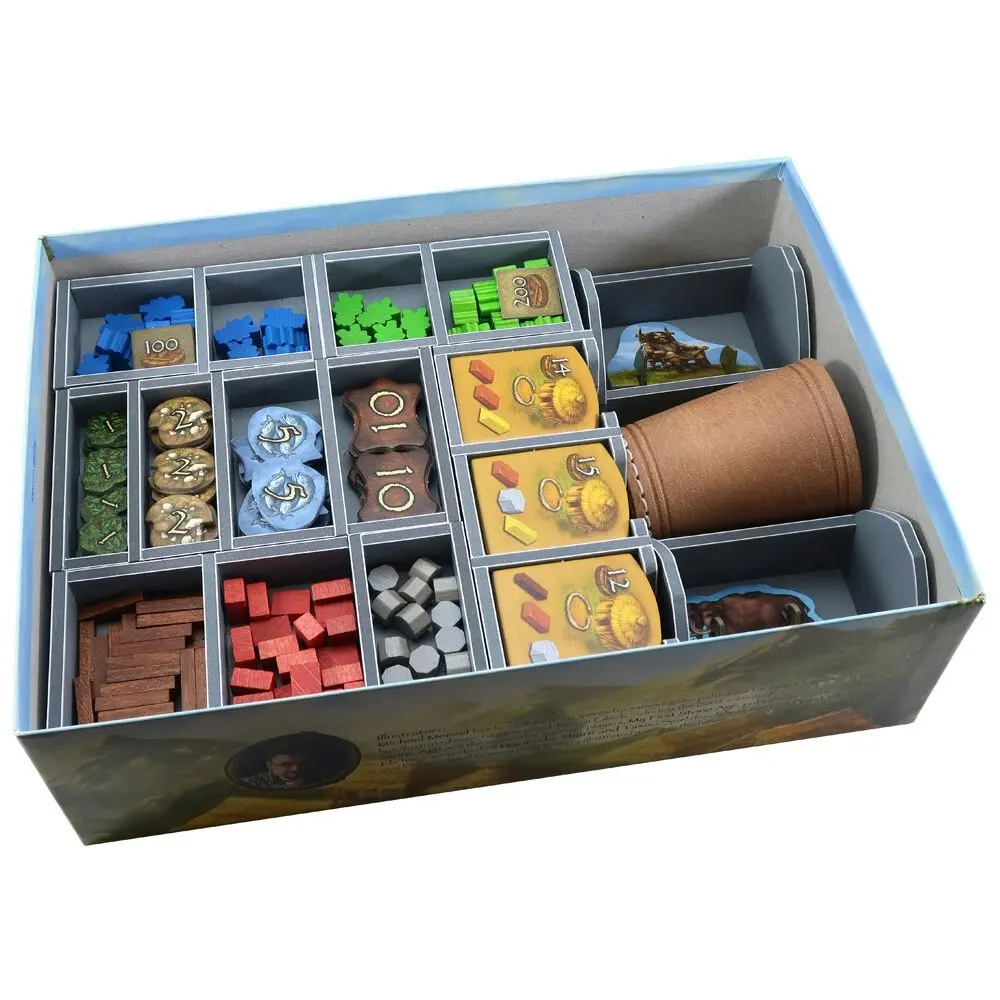 Folded Space Game Inserts Divider Tray Boardgame Organiser For Stone Age