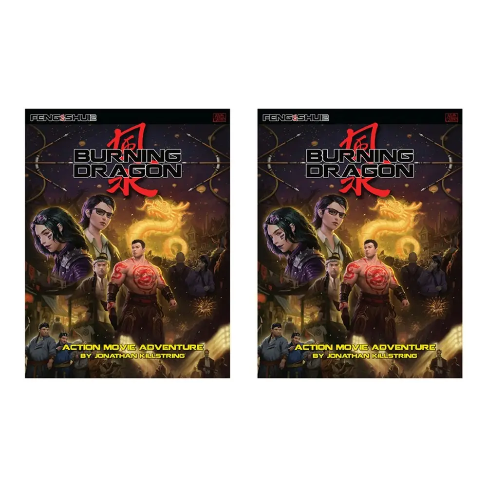 2x Atlast Games Feng Shui Action Movie Burning Dragon Adventure Gaming