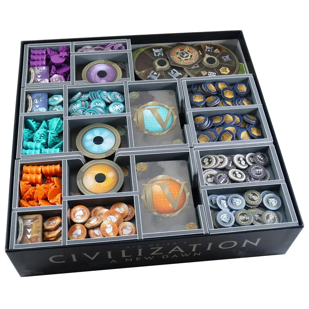 Folded Space Game Inserts Divider Tray Organiser For Civilization A New Dawn