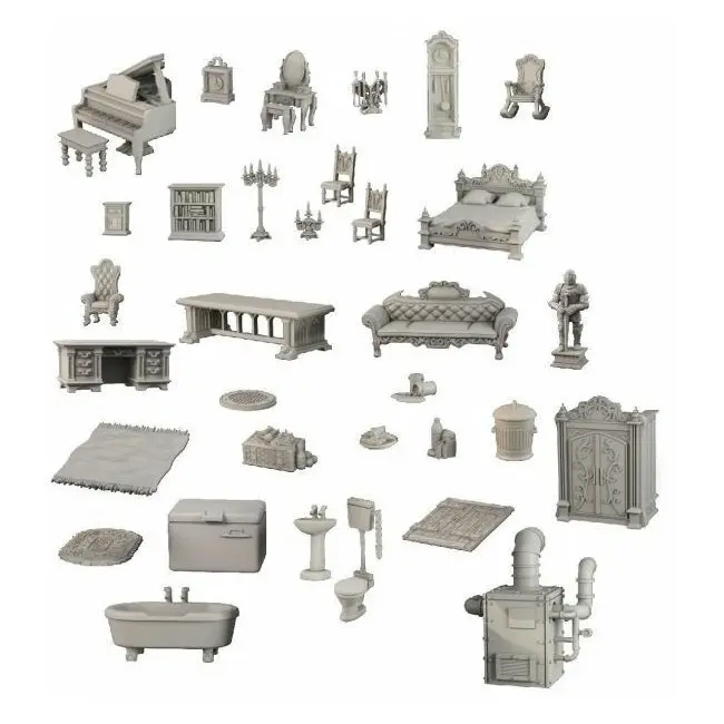 35pc Mantic Games Terrain Crate Gothic Manor/Castle/Dungeon Spooky Accessory Set