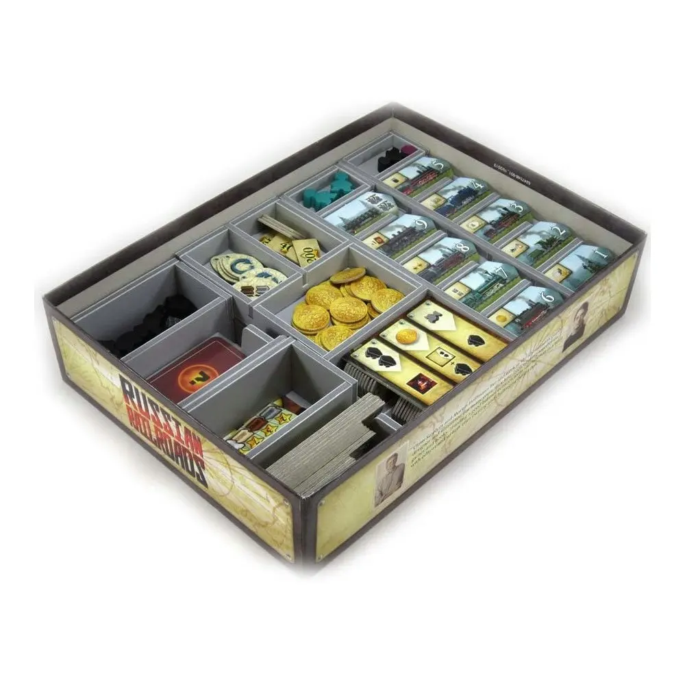 Folded Space Game Inserts Divider Tray Boardgame Organiser Russian Railroads