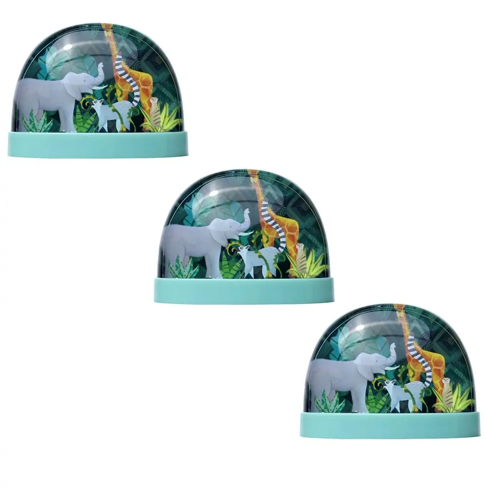 3x Animal Kingdom Snow Dome Kids/Children Tabletop Nursery Home Room Decor 7cm