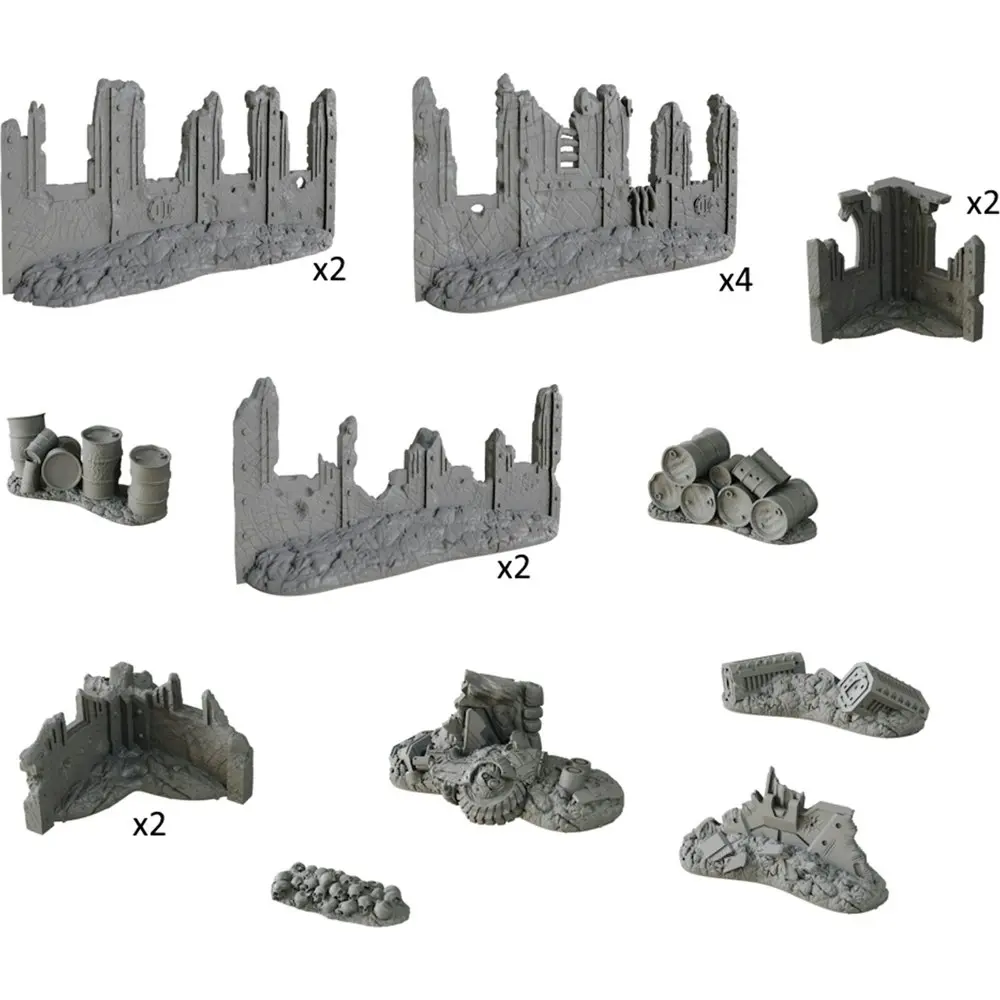 18pc Mantic Games Terrain Crate Gothic Ruins Scenery TTRPG Game Accessory Set