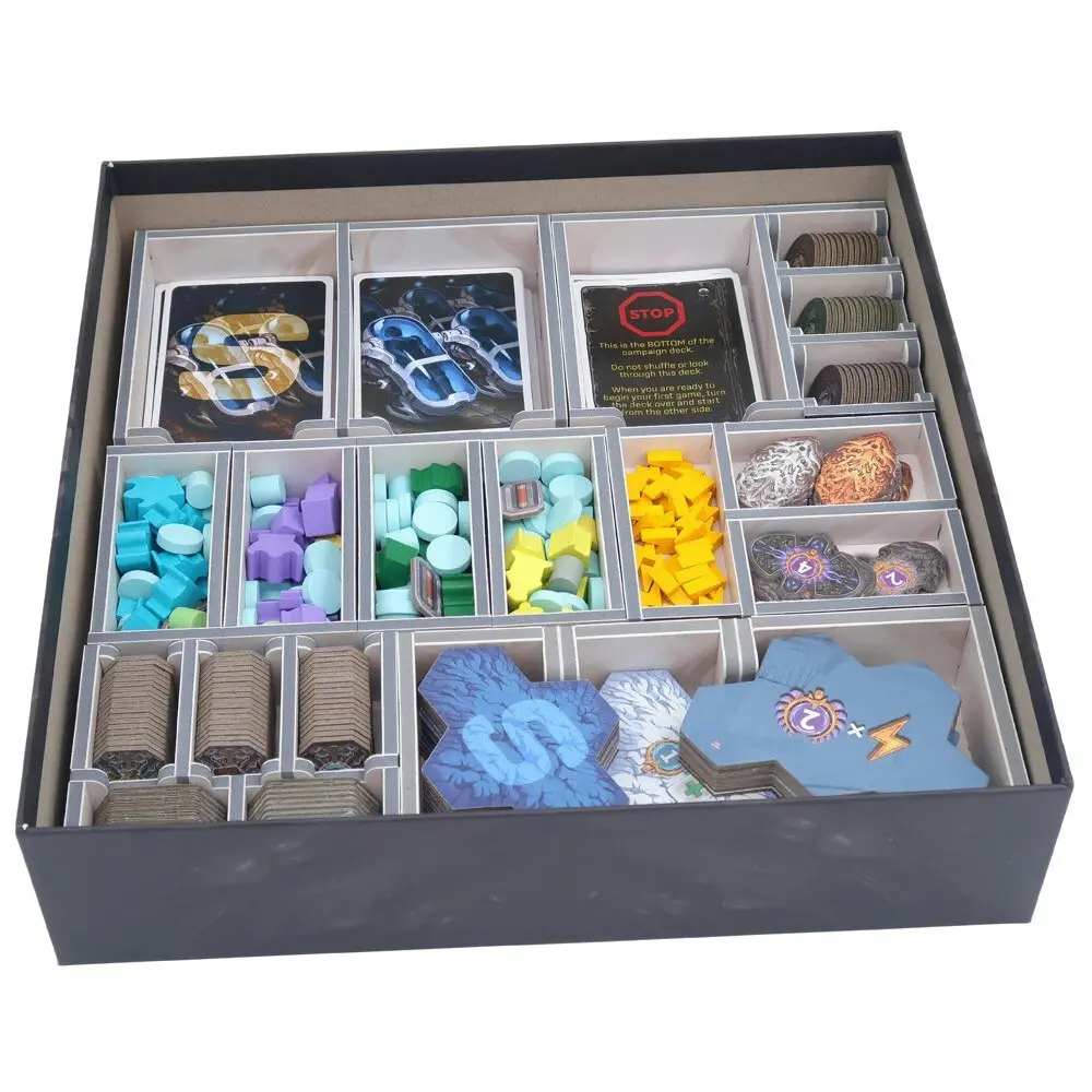 Folded Space Game Inserts Divider Tray Boardgame Organiser Box For Revive