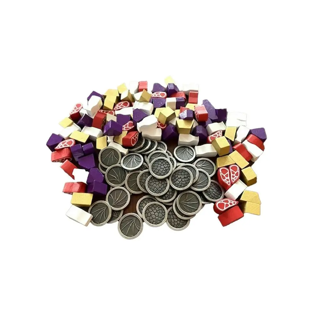 149pc Stonemaier Games Wyrmspan Metal Coins & Wooden Resources Upgrade Pack