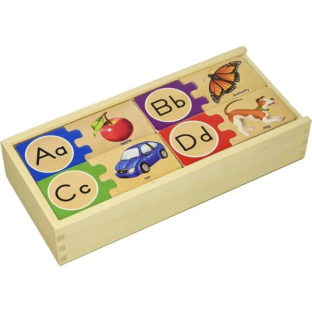 Melissa & Doug Alphabet Wooden Puzzle Cards Kids/Childrens Interactive Toy 4+