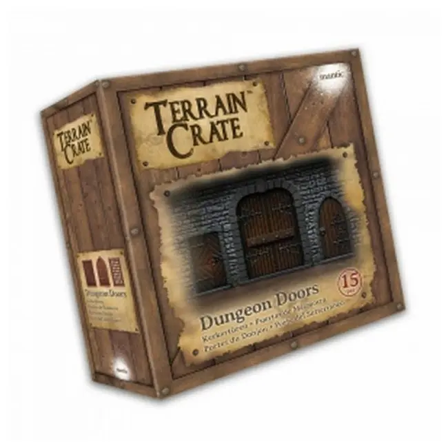 15pc Mantic Games Terrain Crate Dungeon Doors TTRPG Board Game Accessory Set