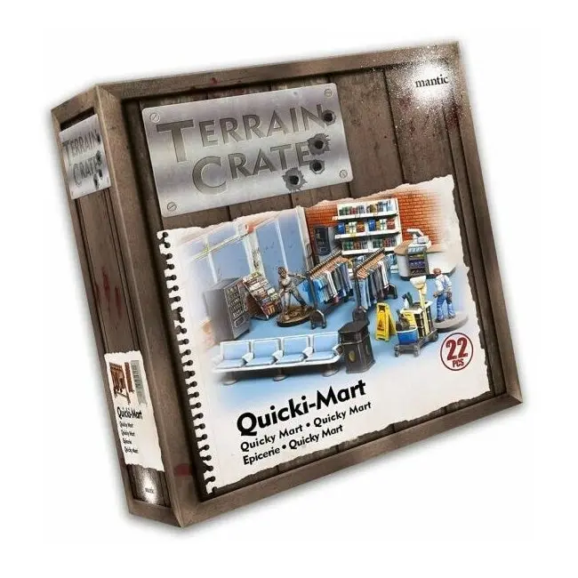 22pc Mantic Games Terrain Crate Modern Mini/Quicki Mart TTRPG Accessory Set