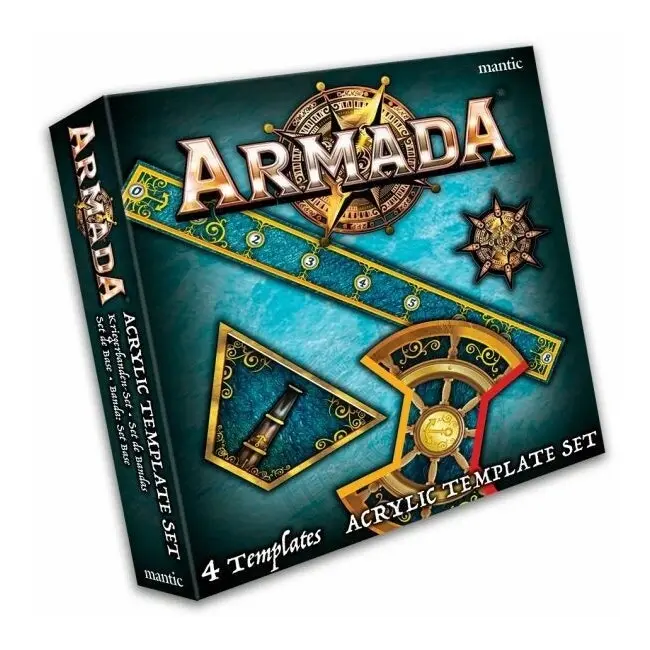 Mantic Games Armada Acrylic Template Set Kids/Adult Miniature Game Accessory