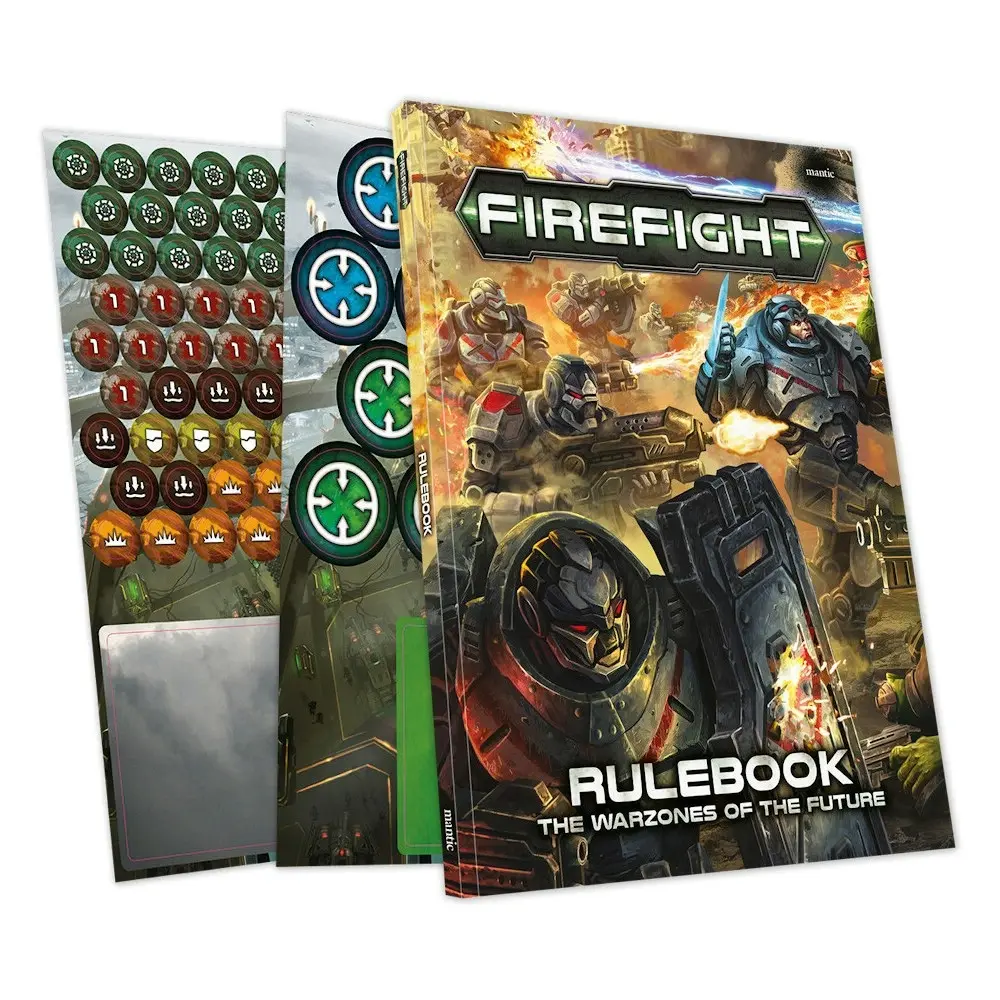 Firefight Command Protocols Book & Counter Set Tabletop Game Interactive Toy