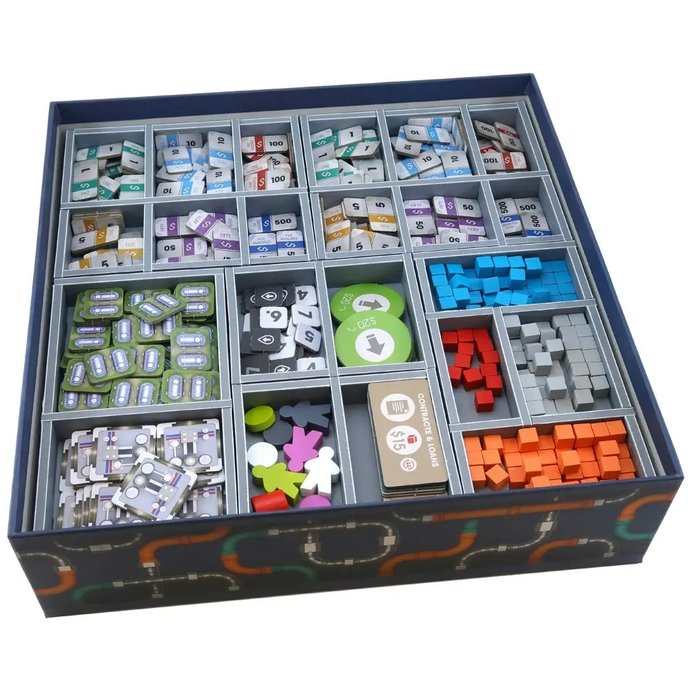 Folded Space Game Inserts Divider Tray Boardgame Organiser Box For Pipeline