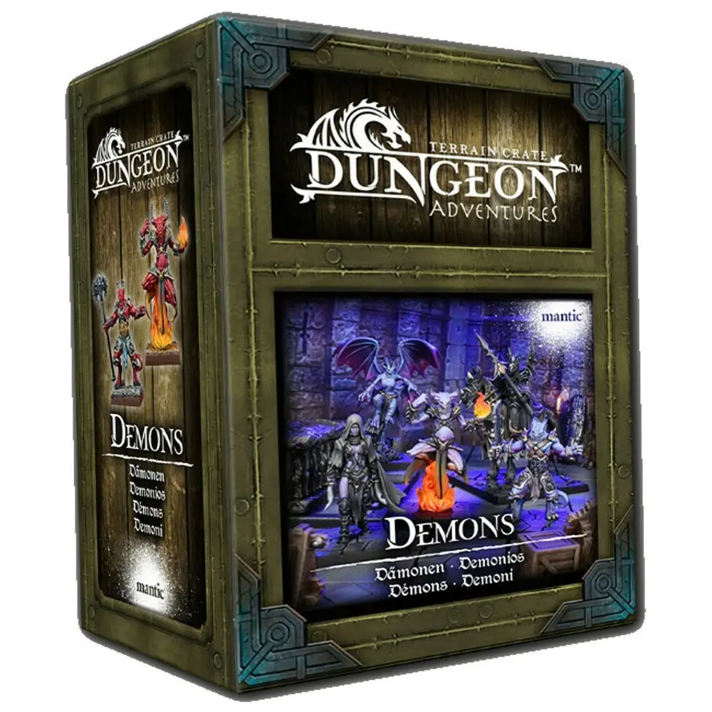 10pc Mantic Games Terrain Crate Dungeon Adventures Demons TTRPG Miniature Set