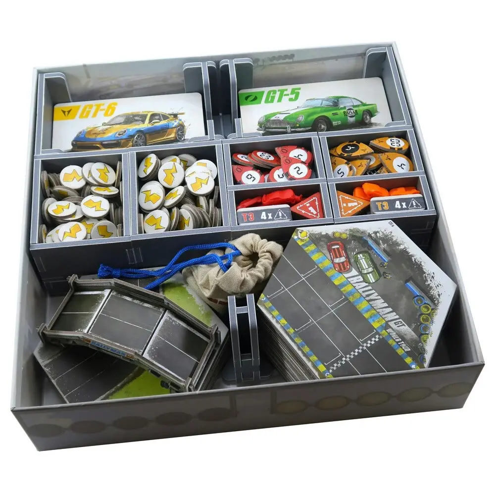 Folded Space Game Inserts Divider Tray Boardgame Organiser For Rallyman GT