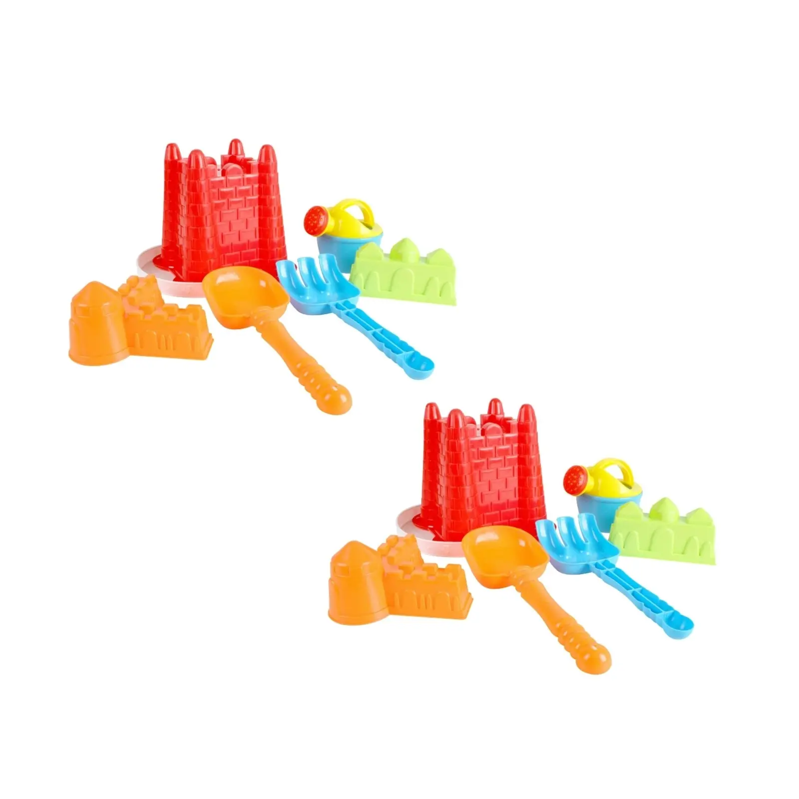 2x 6pcRazoo Beach Castle Bucket Playset Kids/Children Fun Toy Set 16x16cm 18m+