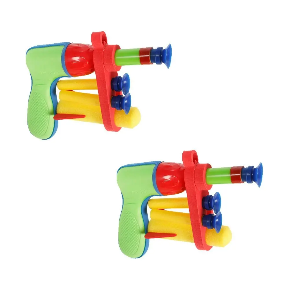 2x Razoo Aqua Splash Pop Gun W-1 Splash Rocket 3 Foam Darts Toy 12x19cm 3+