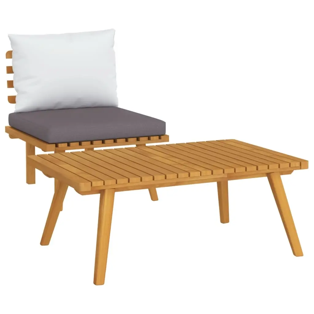 2 Piece Garden Lounge Set with Cushions Solid Acacia Wood 316267