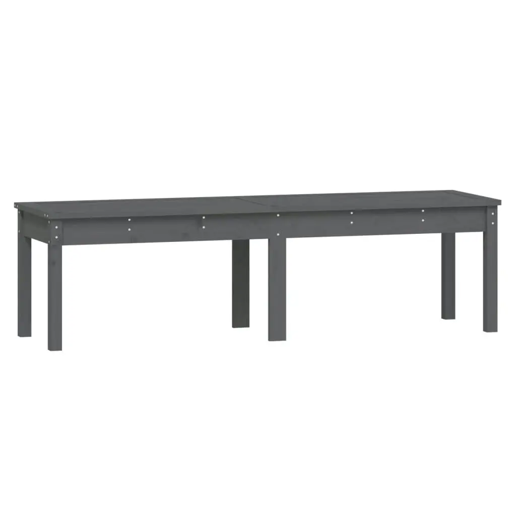 2-Seater Garden Bench Grey 159.5x44x45 cm Solid Wood Pine 824013