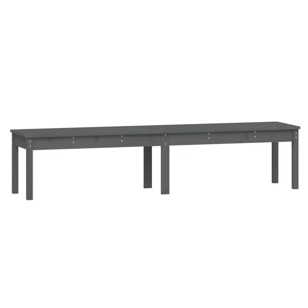 2-Seater Garden Bench Grey 203.5x44x45 cm Solid Wood Pine 824020