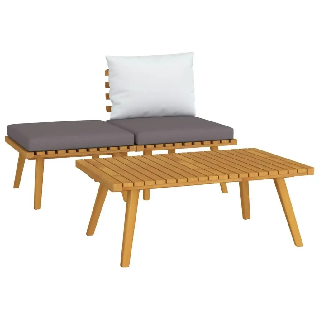 3 Piece Garden Lounge Set with Cushions Solid Acacia Wood 316265