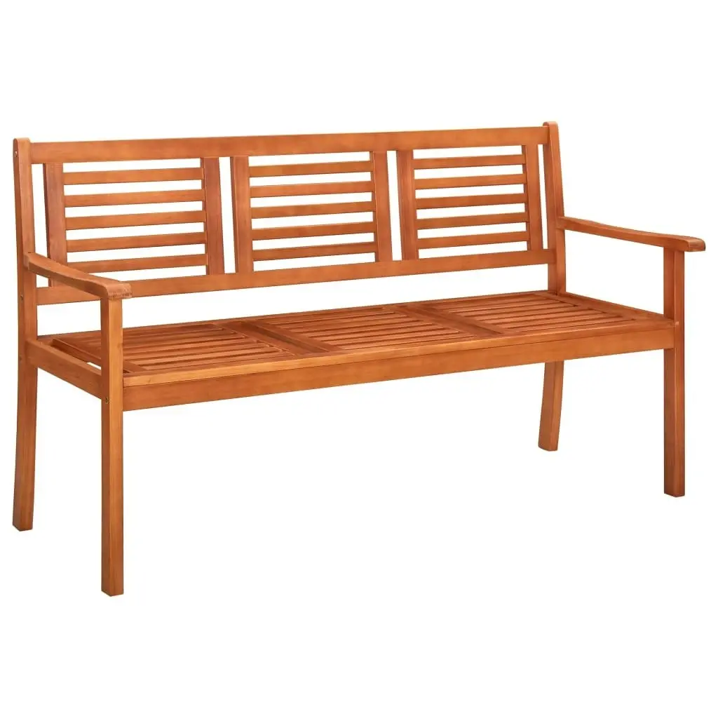 3-Seater Garden Bench 150 cm Solid Eucalyptus Wood 44399