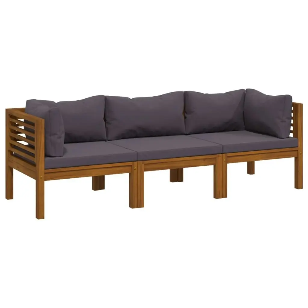 3-Seater Garden Sofa with Cushion Solid Acacia Wood 3086900