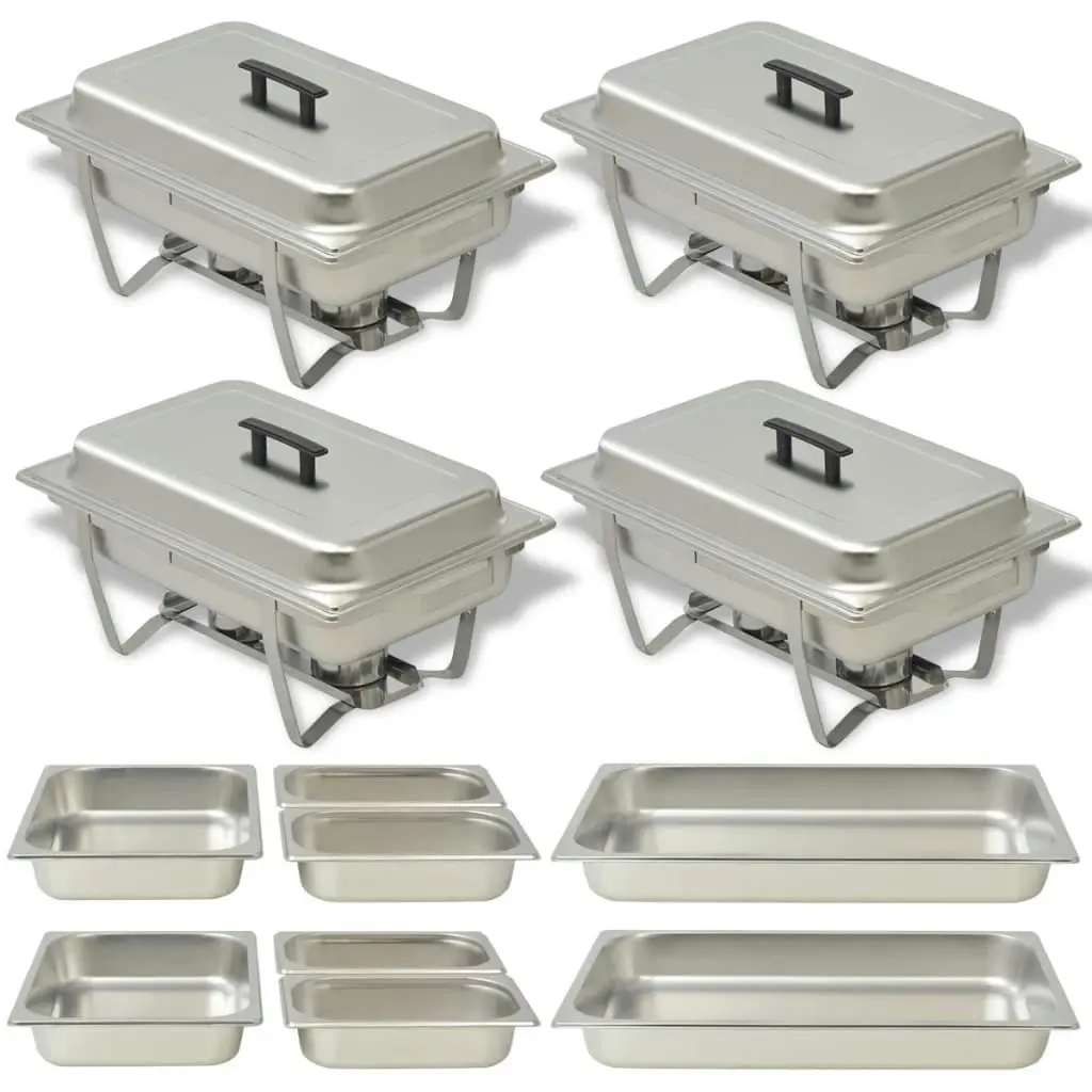 4 Piece Chafing Dish Set Stainless Steel 50530