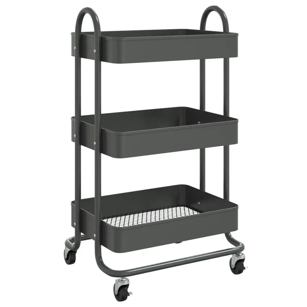 3-Tier Trolley Anthracite 43x34x79 cm Steel 335867