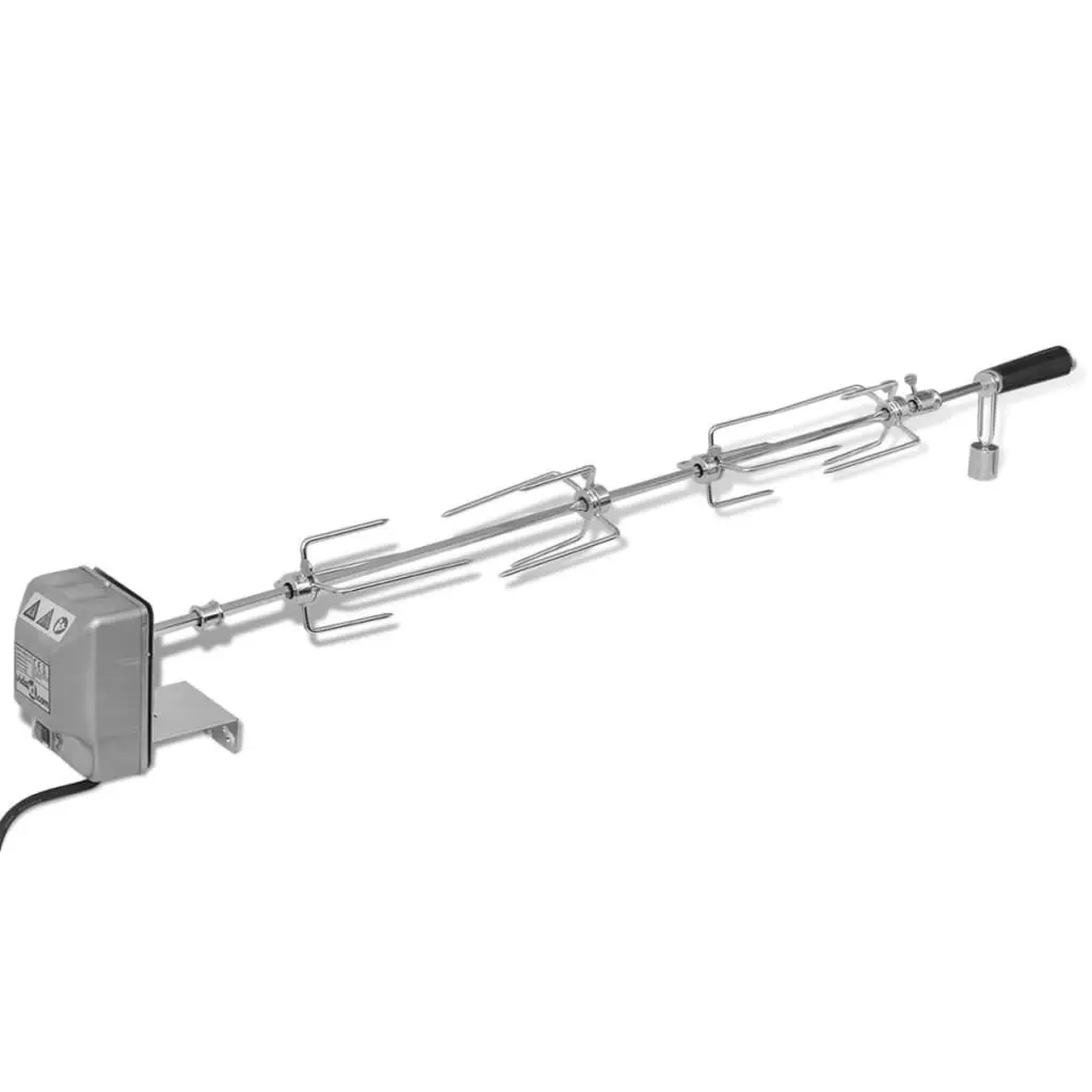 BBQ Rotisserie Spit with Motor Steel 1000 mm 42247