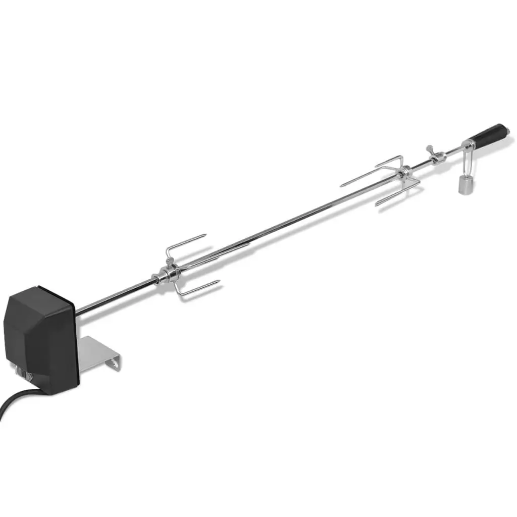 BBQ Rotisserie Spit with Motor Steel 1000 mm 42249