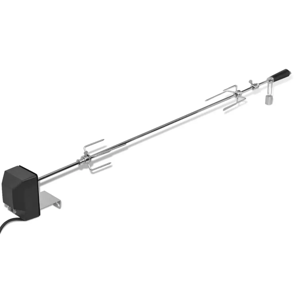 BBQ Rotisserie Spit with Motor Steel 1200 mm 42250