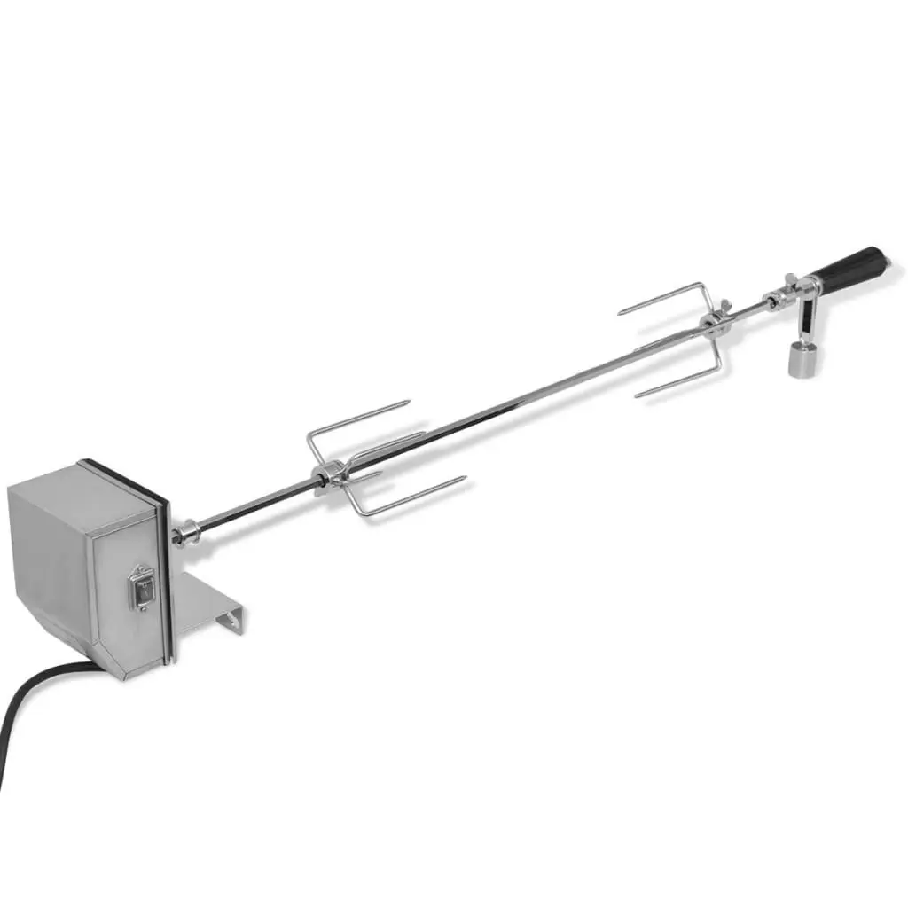 BBQ Rotisserie Spit with Professional Motor Steel 900 mm 42244