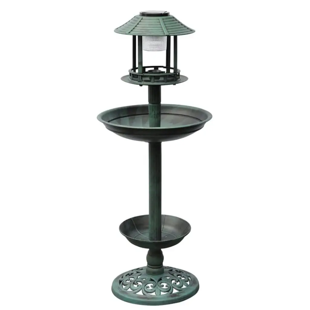 Bird Bath/ Feeder with Solar Light 40537